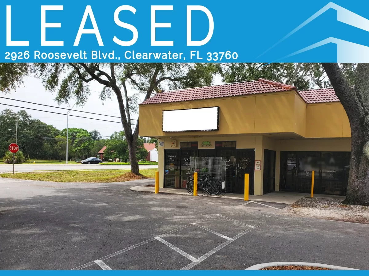 Retail space lease at Bradford Plaza- 2926 Roosevelt Blvd-Clearwater- FL 33760