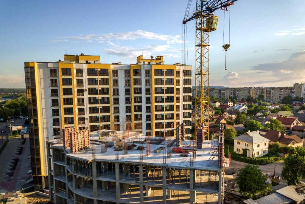 New mixed-use retail and residential development under construction in Clearwater