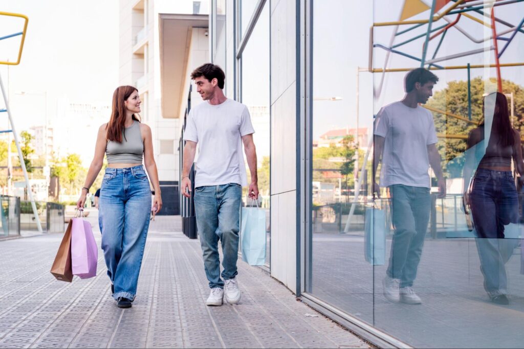 Concept art of a mixed-use development combining residential and commercial spaces.