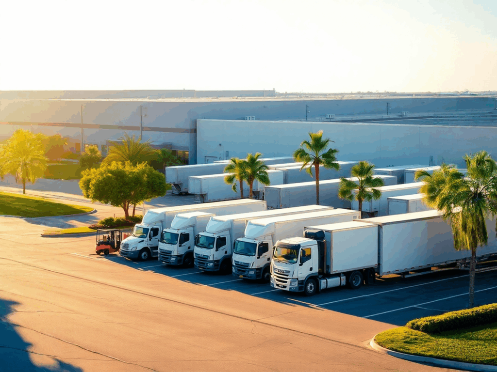 A logistics and distribution center in Tarpon Springs, Florida, showcasing industrial real estate growth and economic development.