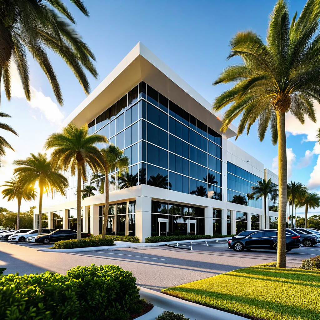 Modern office building in Tarpon Springs, Florida, representing growing demand for commercial office spaces.