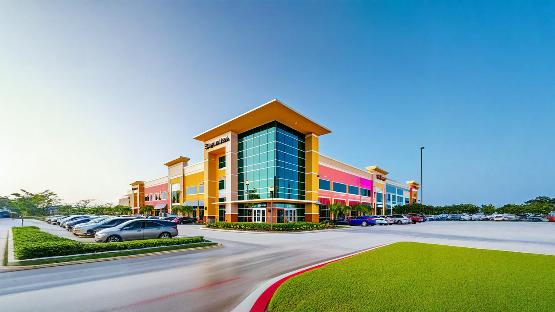 A thriving commercial district in Seminole, Florida, highlighting investment opportunities in office, retail, and industrial real estate.