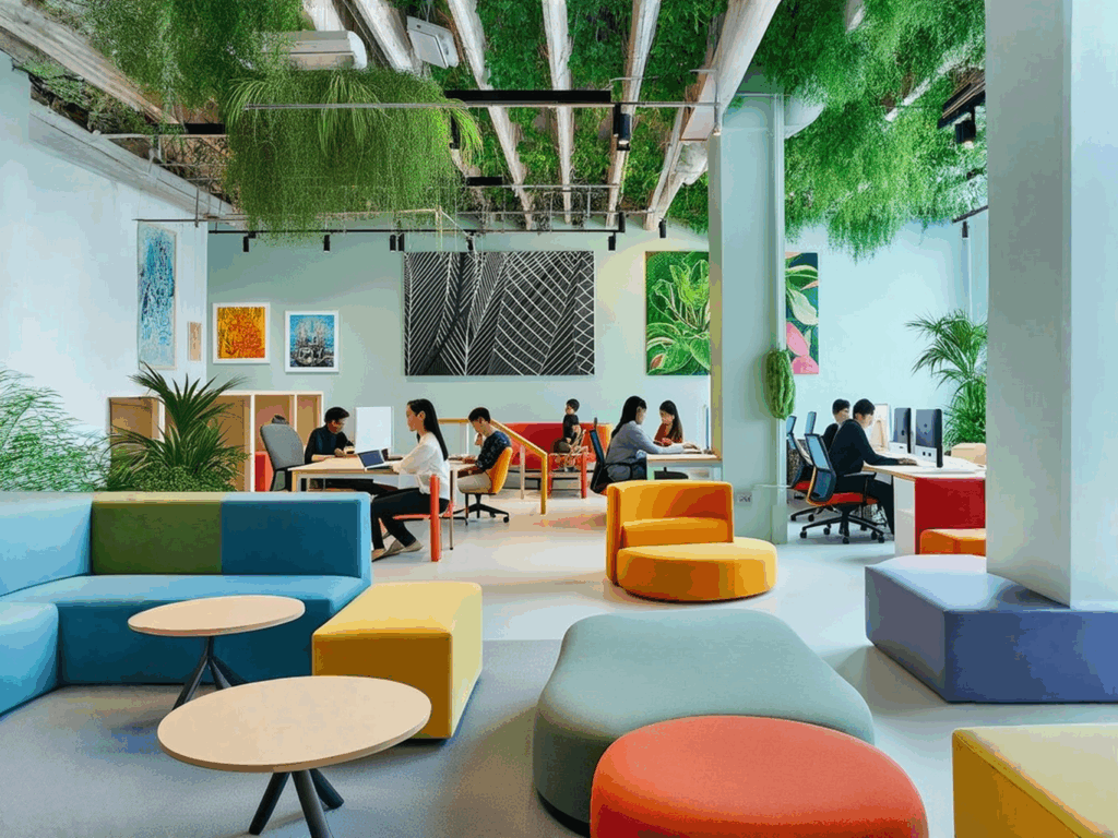 A flexible co-working space in Seminole, illustrating the increasing demand for adaptable office environments.