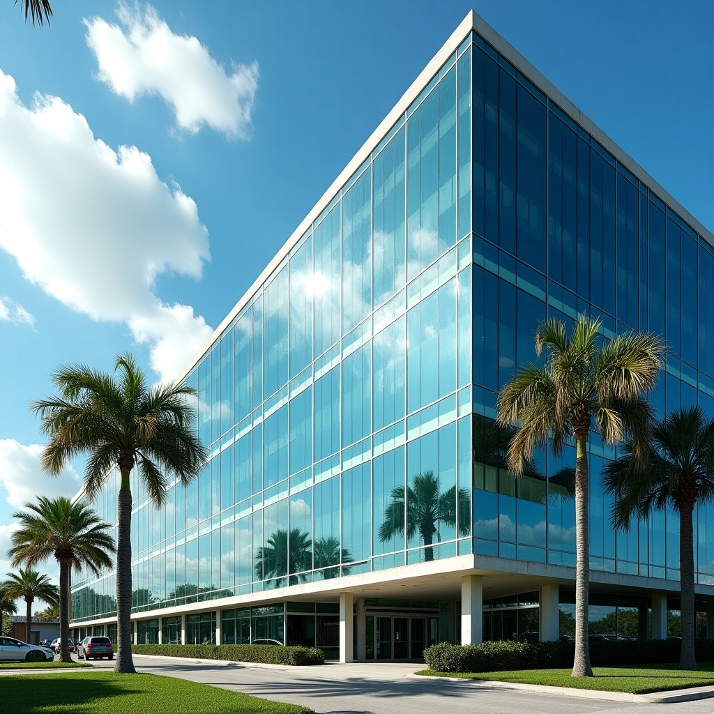 Modern Class A office building in Tampa reflecting the flight to quality trend in 2025 office leasing.