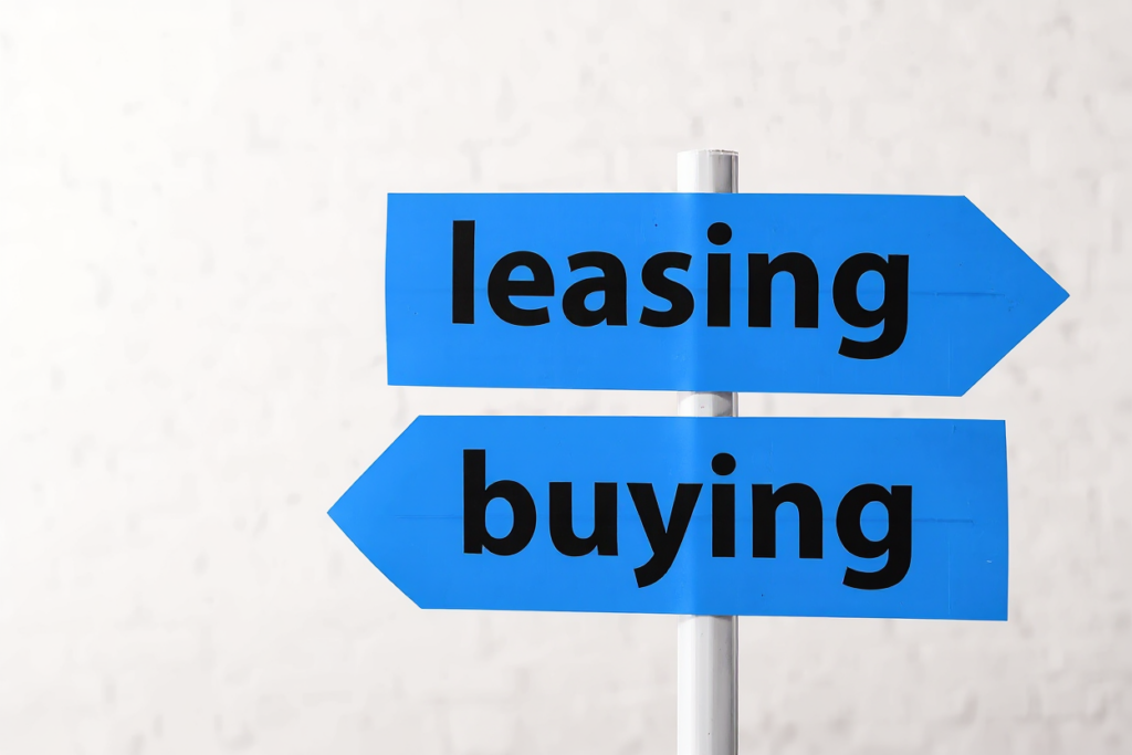 Comparison chart of buying vs renting office space in Tampa