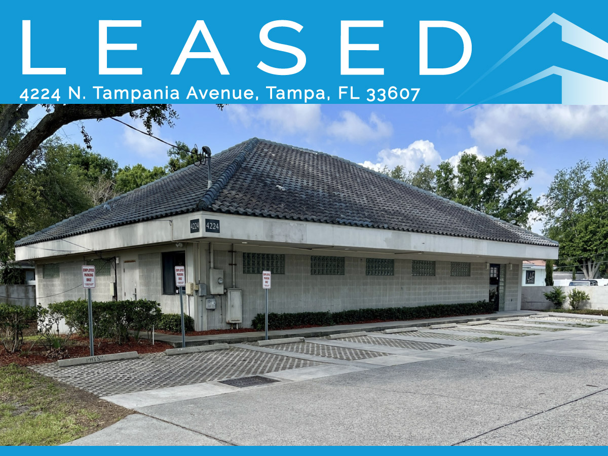 Leased medical office building at 4224 N. Tampania Avenue in Tampa’s St. Joseph’s Hospital district, announced by Florida ROI and Carter Henderson.